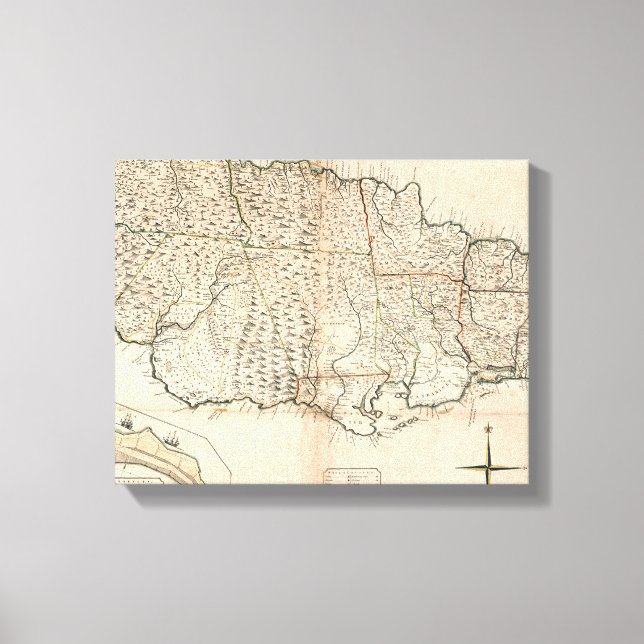 LIENZO MAPA: JAMAICA, 1755 2 (Anverso)