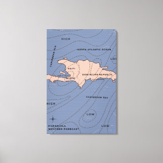 Lienzo Mapa meteorológico de La Española