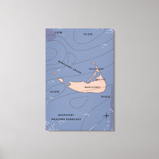 Lienzo mapa meteorológico de Nantucket EE. UU.