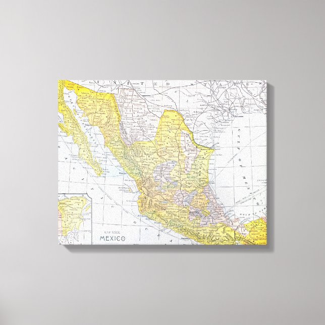 LIENZO MAPA: MÉXICO (Anverso)