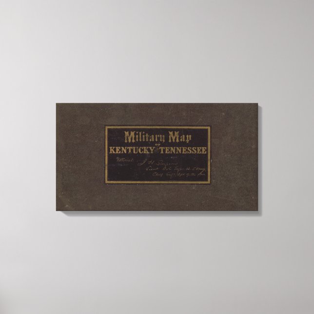 Lienzo Mapa militar de Kentucky, Tennessee (Anverso)