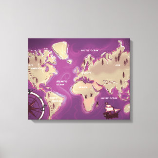 Lienzo Mapa mundial