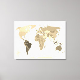 Lienzo Mapa Mundial 