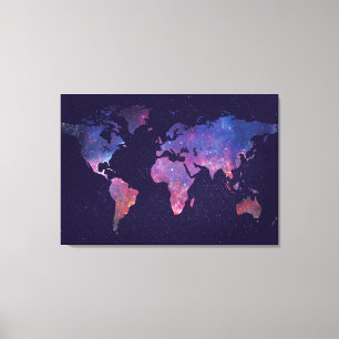 Lienzo Mapa mundial