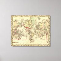 Mapa mundial con rutas marítimas de exploradores