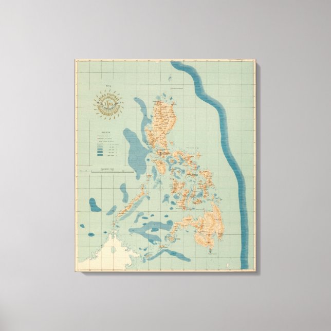 Lienzo Mapa no 4 orográfico (Anverso)