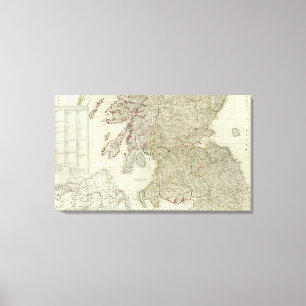 Lienzo Mapa nuevo y correcto de Escocia