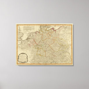 Lienzo Mapa oclored mano del atlas de Alemania