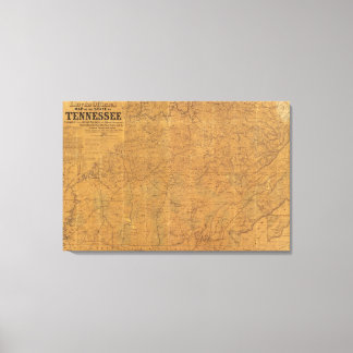 Lienzo Mapa oficial de Lloyd del estado de Tennessee