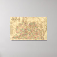 Mapa oficial de Lloyd del estado de Virginia