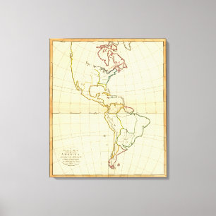 Lienzo Mapa plano de Estados Unidos