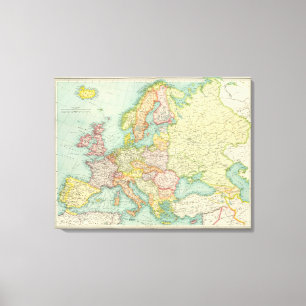 Lienzo Mapa político de Europa