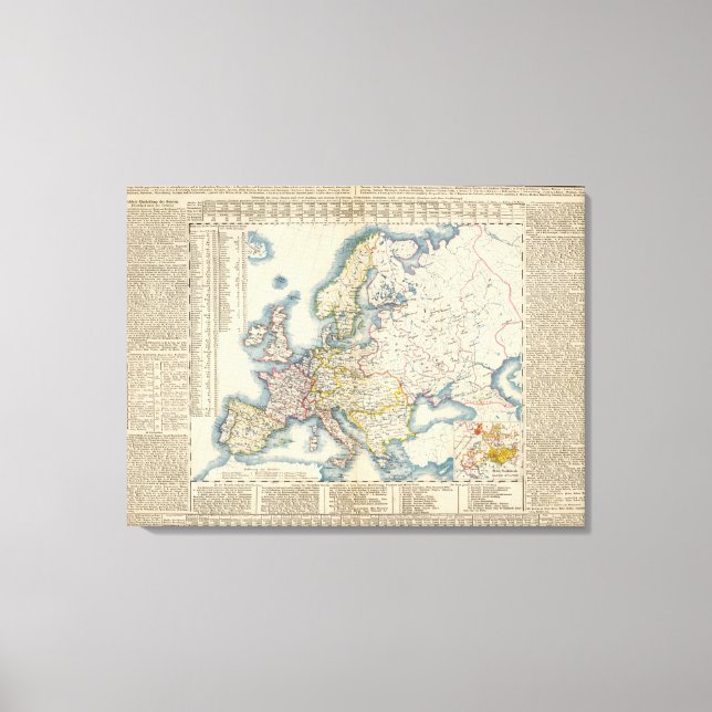 Lienzo Mapa político militar de Europa (Anverso)