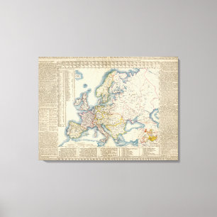 Lienzo Mapa político militar de Europa
