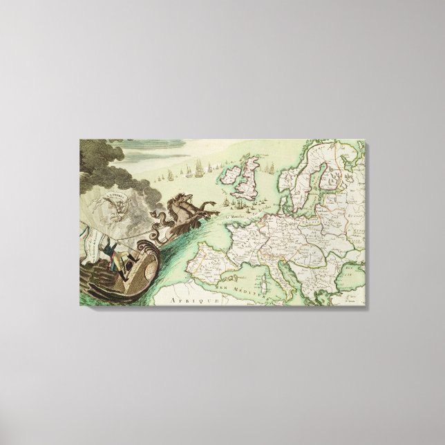 Lienzo Mapa que ilustra el ataque naval a Inglaterra (Anverso)