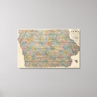 Lienzo Mapa seccional de Iowa