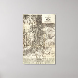 Lienzo Mapa seccional del oeste nuevo y topográfico de