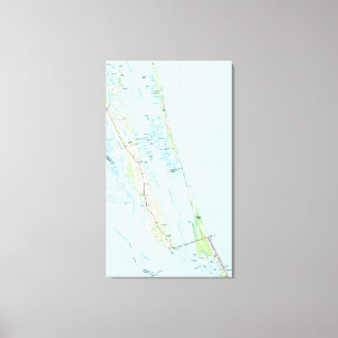 Lienzo Mapa septentrional de Outer Banks Carolina del