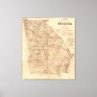 Mapa topográfico de Lloyd's de Georgia (1864)