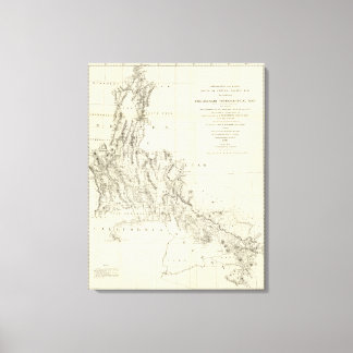 Lienzo Mapa topográfico de Nevada y Arizona