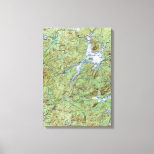 Lienzo Mapa topográfico de Nueva York del lago cranberry