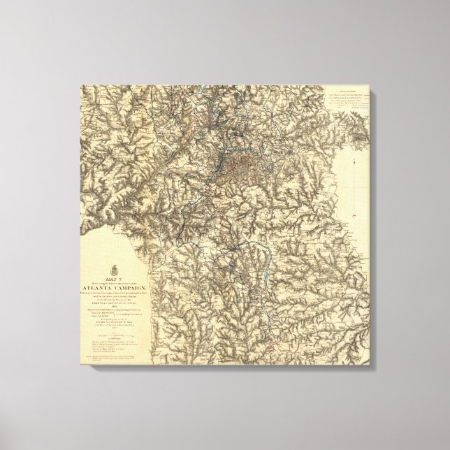 Lienzo Mapa V que ilustra las operaciones militares (Anverso)