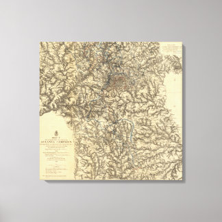 Lienzo Mapa V que ilustra las operaciones militares