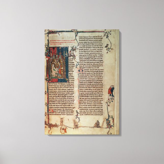 Lienzo Mapa Walter que toma una historia de las aventuras (Anverso)