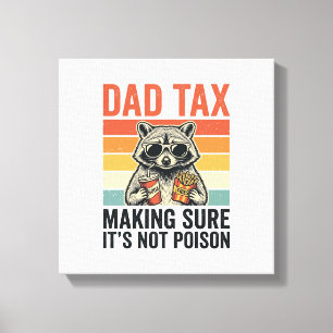 Lienzo Mapache de impuestos para papá Diseño de camiseta