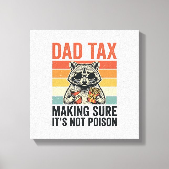 Lienzo Mapache de impuestos para papá Diseño de camiseta  (Anverso)