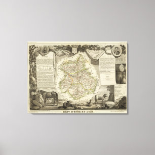 Lienzo mapas de ilustracion