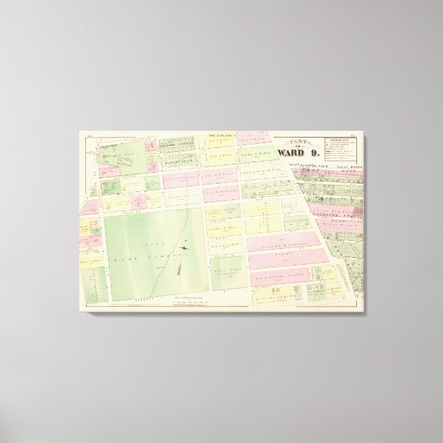 Lienzo Mapas de la calle y la construcción (Anverso)