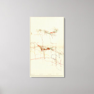 Lienzo Mapas de mina de Comstock número III