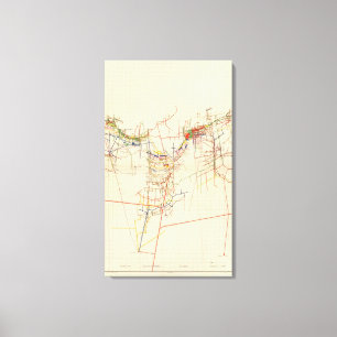 Lienzo Mapas de mina de Comstock número IV