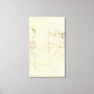Lienzo Mapas de mina de Comstock número V