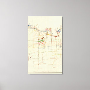 Lienzo Mapas de mina de Comstock número VI