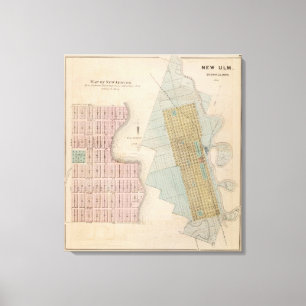 Lienzo Mapas de nuevo castaño, Minnesota