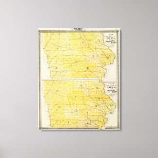 Lienzo Mapas estatales de Iowa