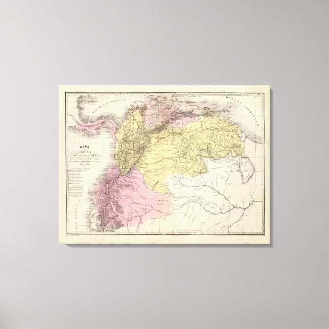 Lienzo Mapas históricos militares de Venezuela (Anverso)