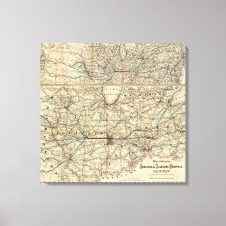 Lienzo Mapas mostrando la Indiana