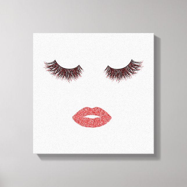 Lienzo Maquillaje con efecto purpurina (Anverso)