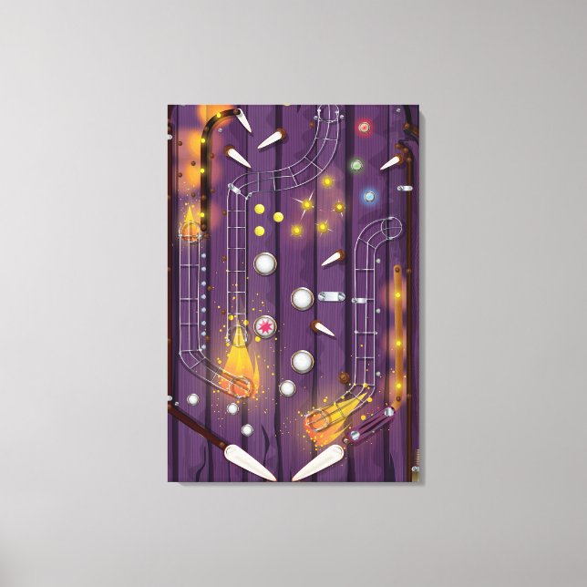 Lienzo Máquina de pinball (Anverso)
