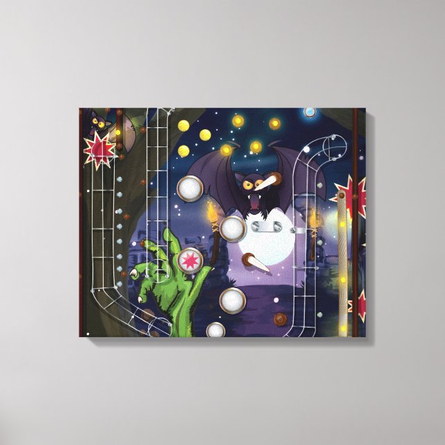 Lienzo Máquina de pinball (Anverso)