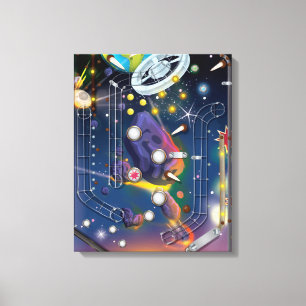 Lienzo Máquina de Pinball Super Espacio
