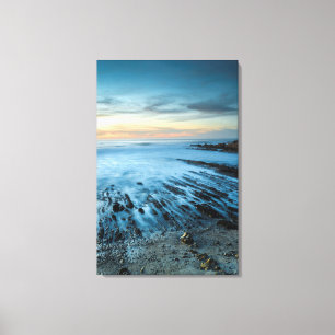 Lienzo Mar azul al atardecer, California