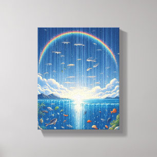 Lienzo Mar azul en verano