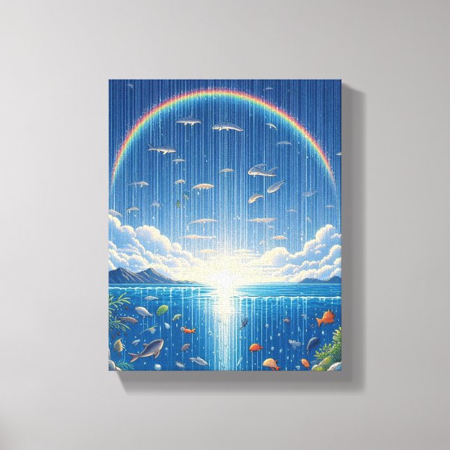 Lienzo Mar azul en verano (Anverso)