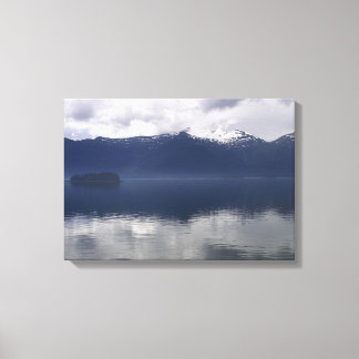 Lienzo Mar de Alaska en tonos azules
