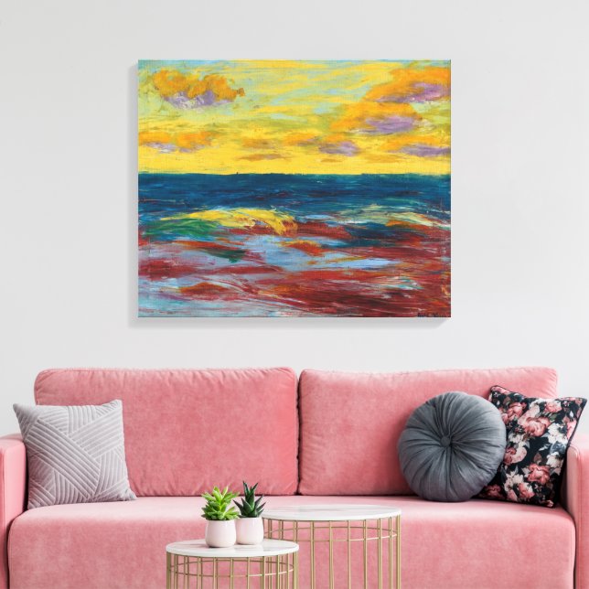 Lienzo Mar de Alsen | Emil Nolde | (Insitu (Sala de estar))