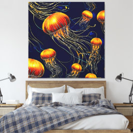 Lienzo Mar de Jellyfish